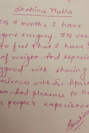 patient testimonial on bariatric surgery and weight loss in india (3)